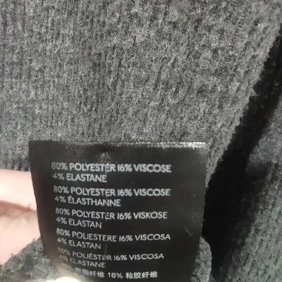 Anthropologie Drop Shoulder Gray Sweater Mock Neck Size XS - Picture 8 of 10